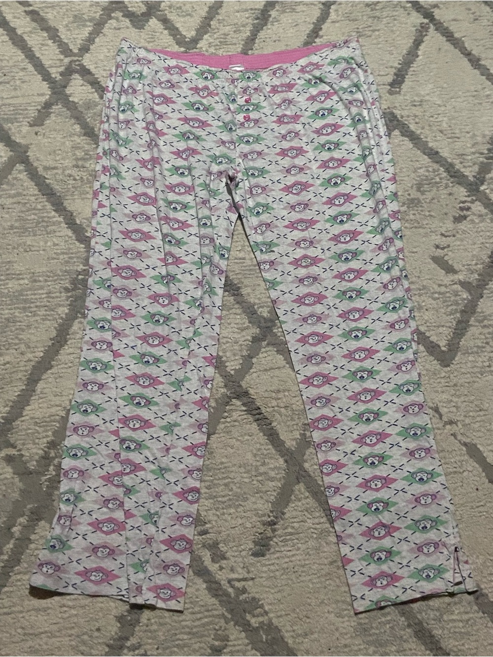 Women’s Printed Pink & Green Pajama Pants - Cozy Sleepwear
